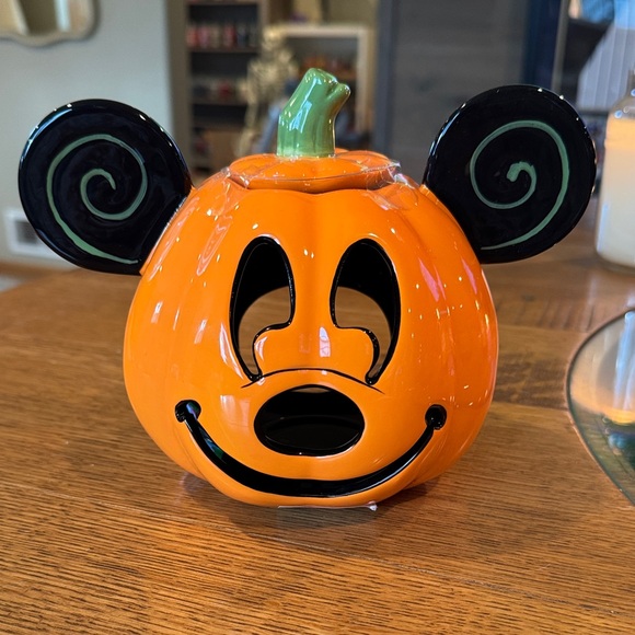 Disney Other - Disney Orange and Black Mickey Pumpkin Decor